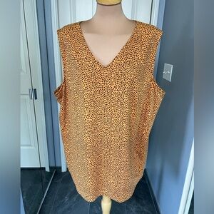 Vintage Maggie Barnes Cheetah‎ Animal Print Sleeveless Tank Top